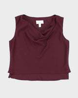 Vintage 90s Vanessa Stevens Cowl Neck Top - L