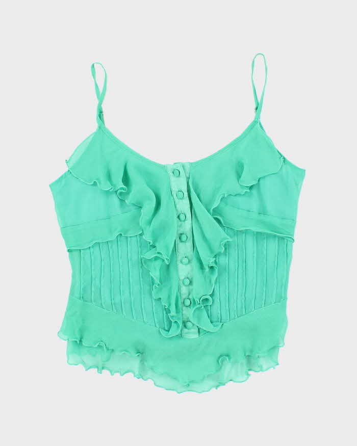 Vintage Y2k 00s Gather Ruffle Cami - S