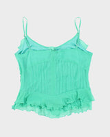 Vintage Y2k 00s Gather Ruffle Cami - S