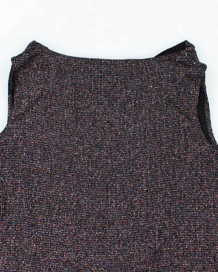 Vintage 90s Ronni Nicole Sparkly Cowl Neck Top - L