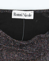 Vintage 90s Ronni Nicole Sparkly Cowl Neck Top - L