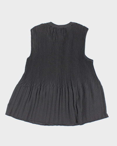 Vintage 00s Adrianna Papell Polka Dot Blouse - M