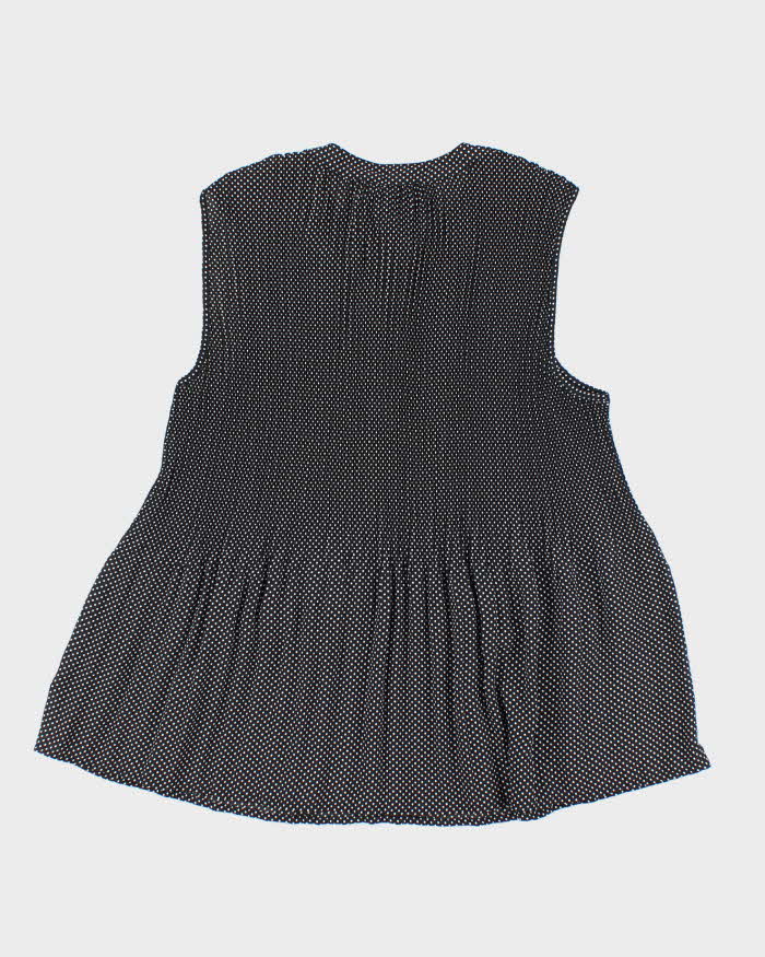 Vintage 00s Adrianna Papell Polka Dot Blouse - M