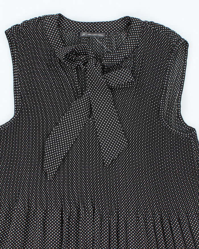 Vintage 00s Adrianna Papell Polka Dot Blouse - M