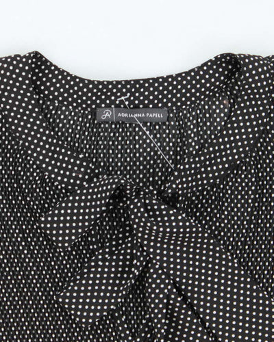 Vintage 00s Adrianna Papell Polka Dot Blouse - M
