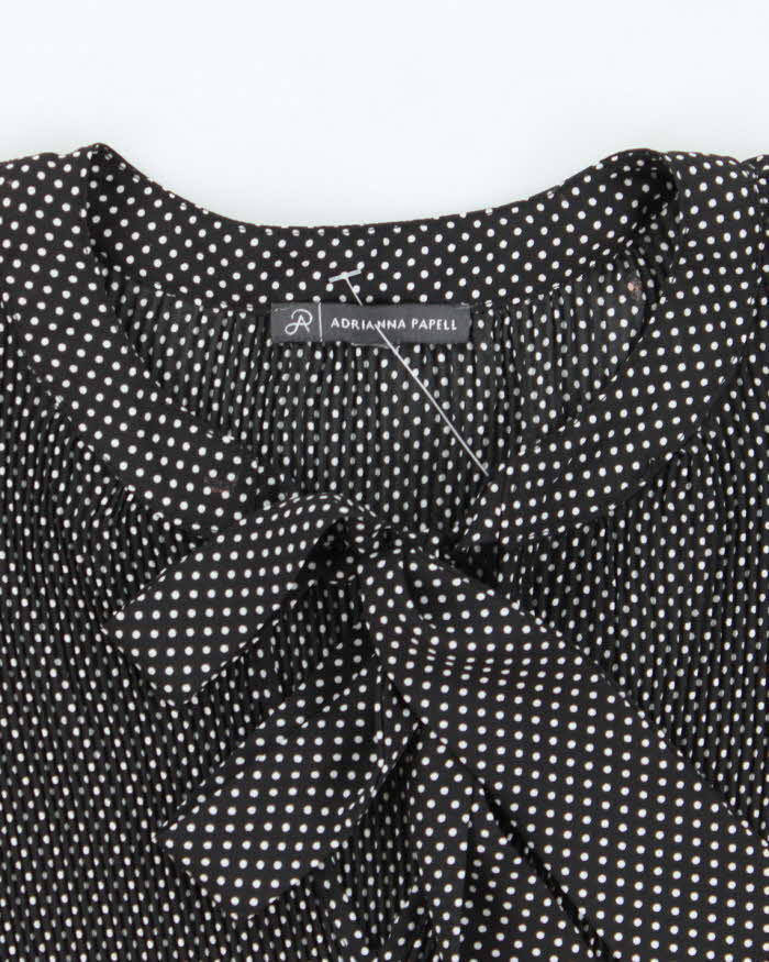 Vintage 00s Adrianna Papell Polka Dot Blouse - M