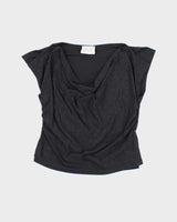 Vintage 90s Rio Collection Sparkly Cowl Neck Top - S