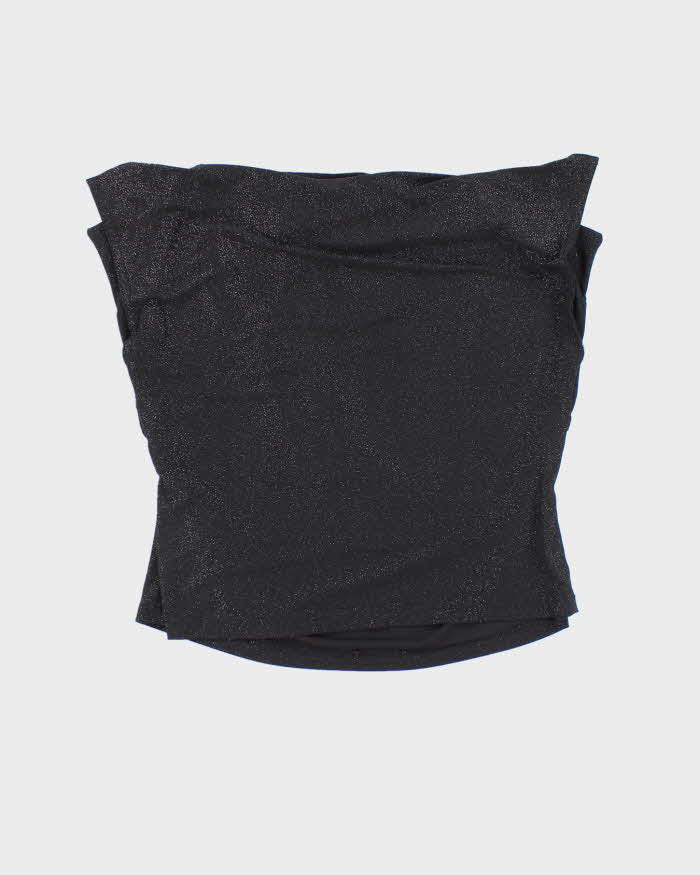 Vintage 90s Rio Collection Sparkly Cowl Neck Top - S