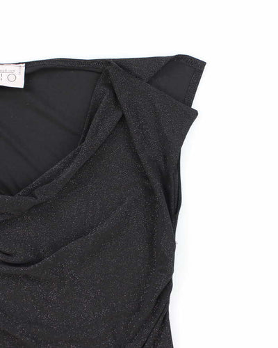 Vintage 90s Rio Collection Sparkly Cowl Neck Top - S