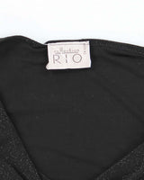 Vintage 90s Rio Collection Sparkly Cowl Neck Top - S