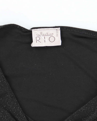 Vintage 90s Rio Collection Sparkly Cowl Neck Top - S