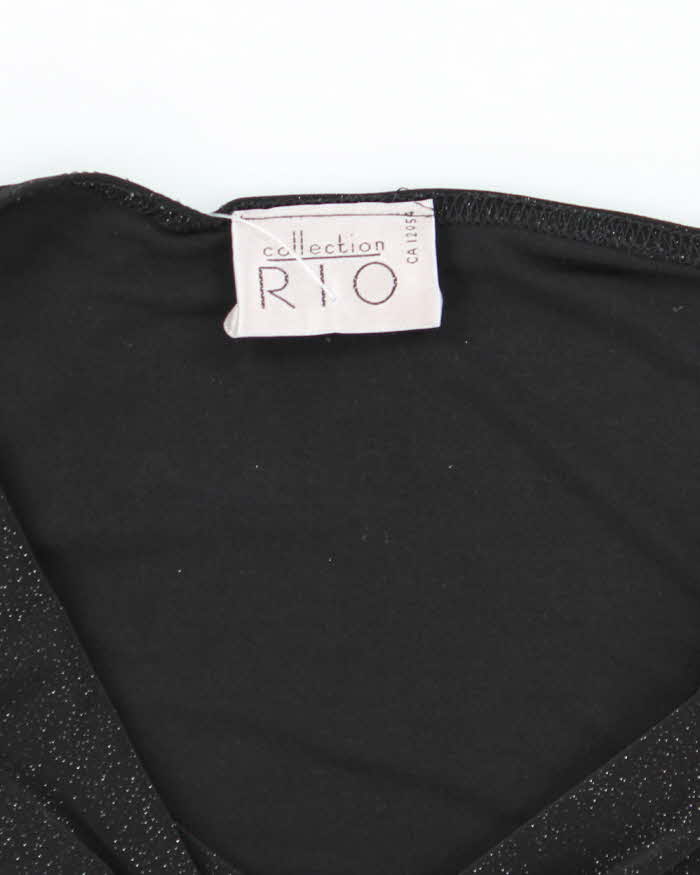 Vintage 90s Rio Collection Sparkly Cowl Neck Top - S