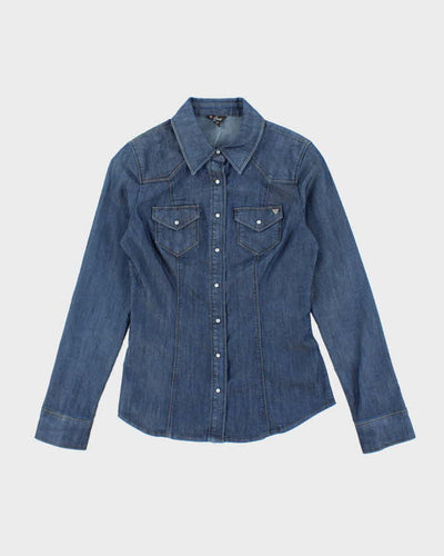 Vintage Y2k 00s Guess Lightweight Denim Blouse - S