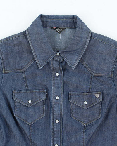 Vintage Y2k 00s Guess Lightweight Denim Blouse - S