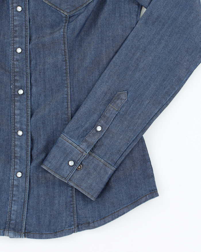 Vintage Y2k 00s Guess Lightweight Denim Blouse - S