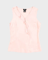 Vintage 00s Mossimo Silk Ruffle Top - S