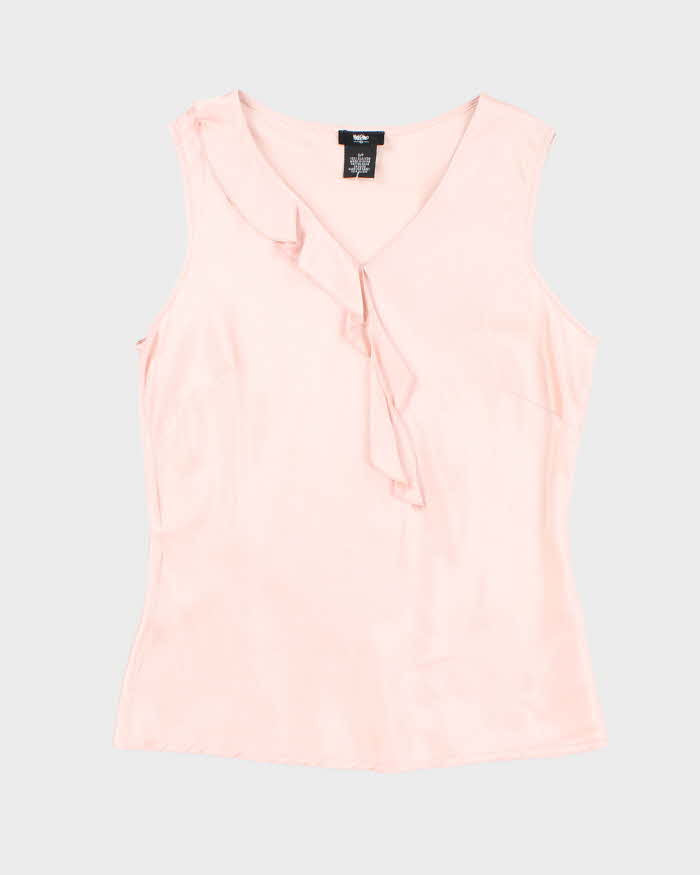Vintage 00s Mossimo Silk Ruffle Top - S