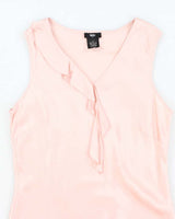 Vintage 00s Mossimo Silk Ruffle Top - S