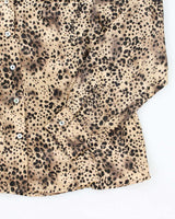 Vintage 90s Silk Essentials Leopard Print Blouse - L