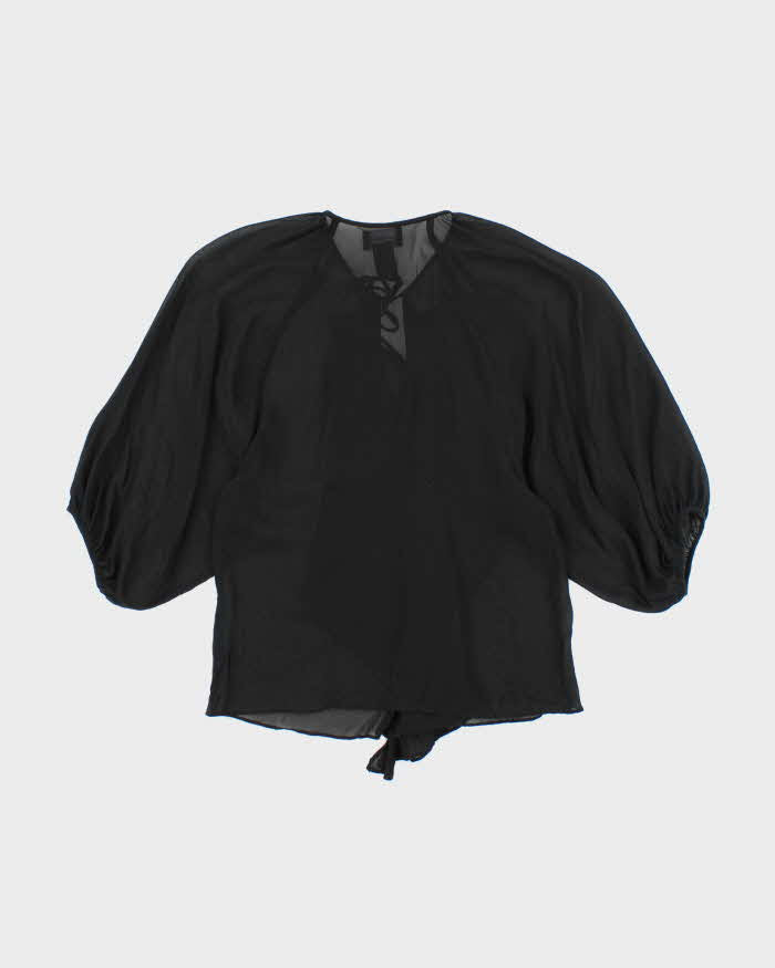 Vintage 00s Central Park West Silk Blouse - XXS