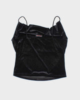 Vintage Y2k 00s Ralph Lauren Velvet Sparkly Cowl Neck Cami - M