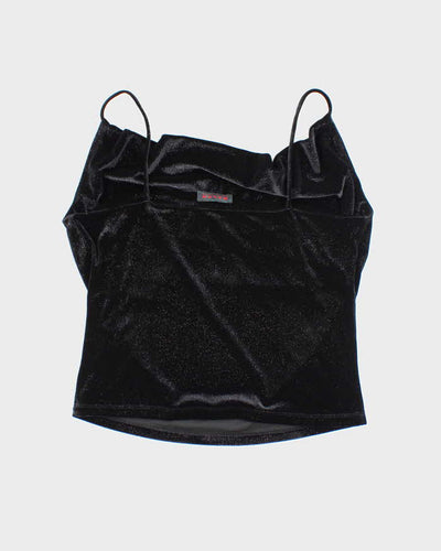 Vintage Y2k 00s Ralph Lauren Velvet Sparkly Cowl Neck Cami - M
