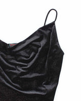 Vintage Y2k 00s Ralph Lauren Velvet Sparkly Cowl Neck Cami - M