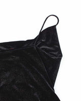 Vintage Y2k 00s Ralph Lauren Velvet Sparkly Cowl Neck Cami - M