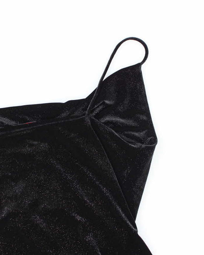 Vintage Y2k 00s Ralph Lauren Velvet Sparkly Cowl Neck Cami - M