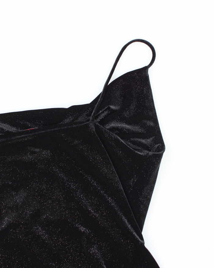 Vintage Y2k 00s Ralph Lauren Velvet Sparkly Cowl Neck Cami - M