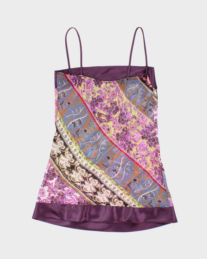 Vintage Y2k 00s FWR Mesh & Satin Cami - XS