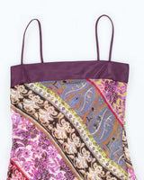 Vintage Y2k 00s FWR Mesh &amp; Satin Cami - XS