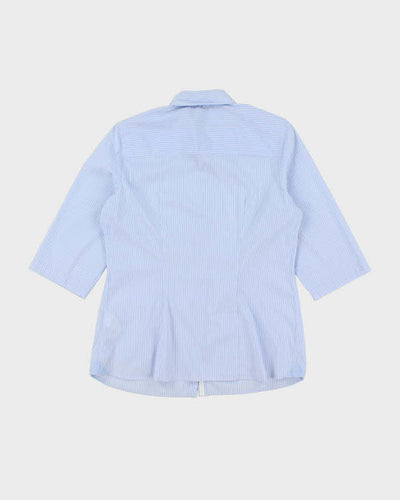 Vintage Y2k 00s Olsen Stripe Embroidered Blouse - L