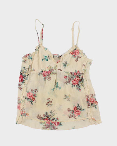 Vintage Y2k 00s Guess Mesh Floral Cami - M