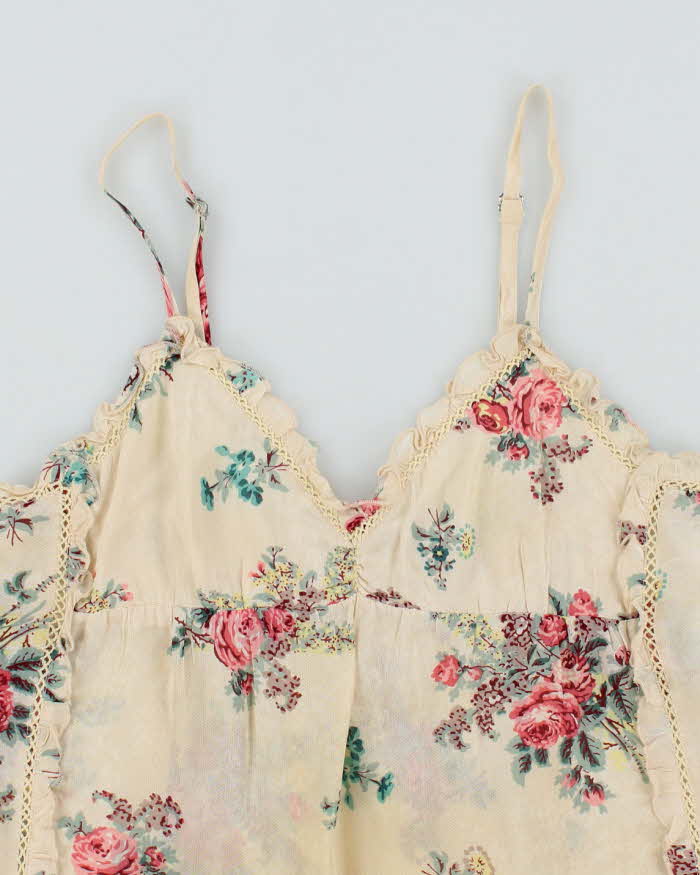 Vintage Y2k 00s Guess Mesh Floral Cami - M