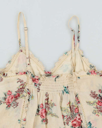 Vintage Y2k 00s Guess Mesh Floral Cami - M