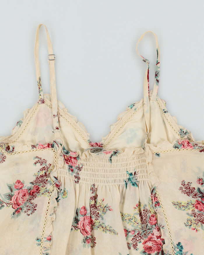 Vintage Y2k 00s Guess Mesh Floral Cami - M