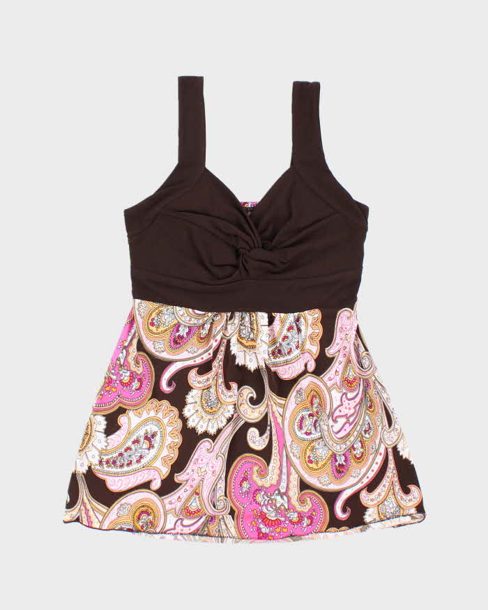 Vintage Y2k 00s Ripe Paisley Pattern Cami - XS