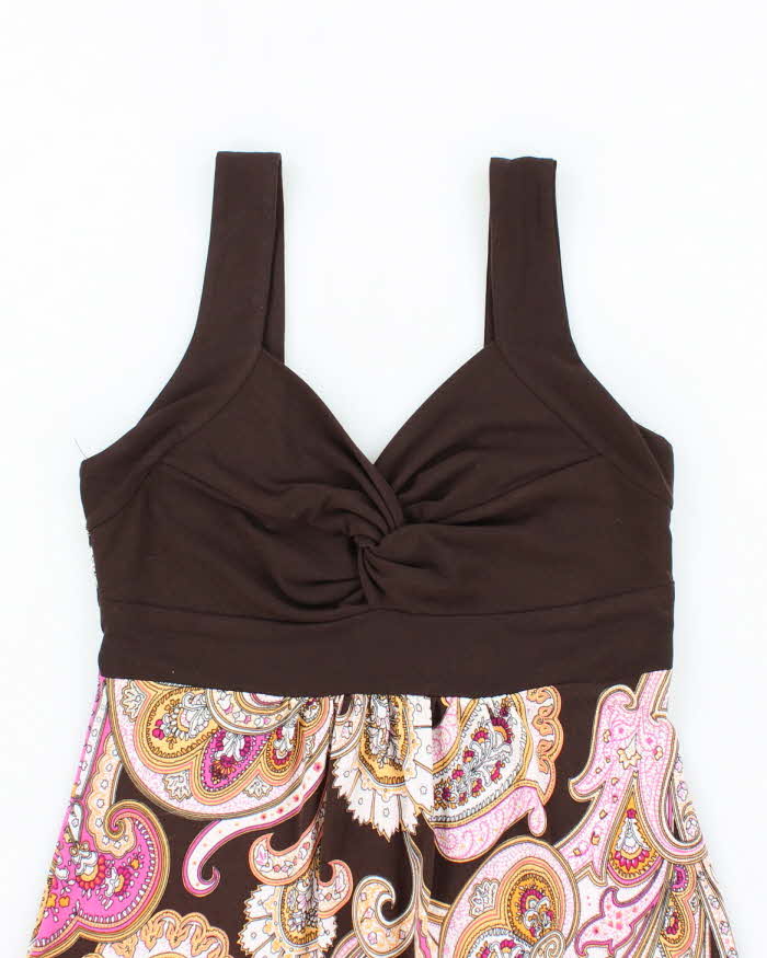 Vintage Y2k 00s Ripe Paisley Pattern Cami - XS