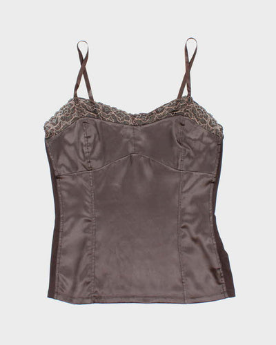 Vintage Y2k 00s Laura Satin Cami - M