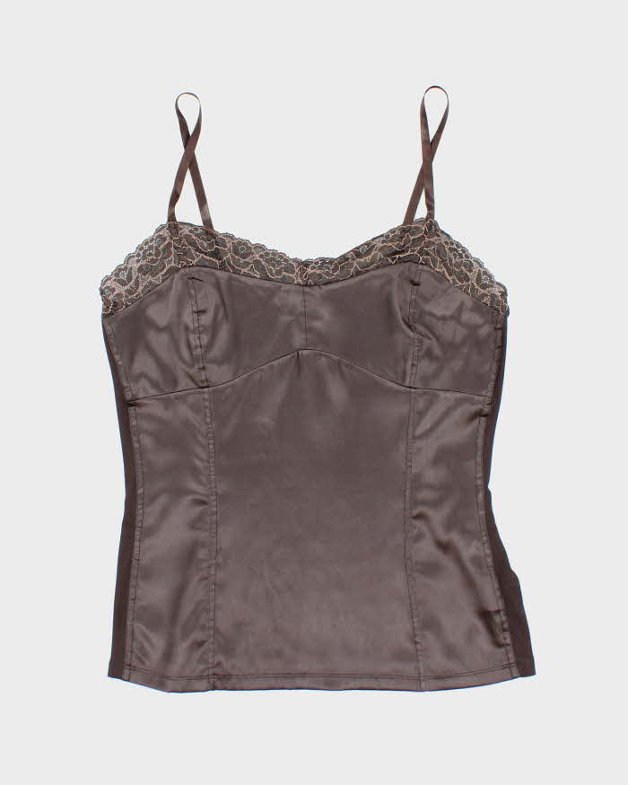 Vintage Y2k 00s Laura Satin Cami - M