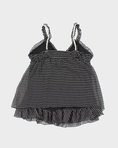 Vintage Y2k 00s Polka Dot Mesh Cami - S