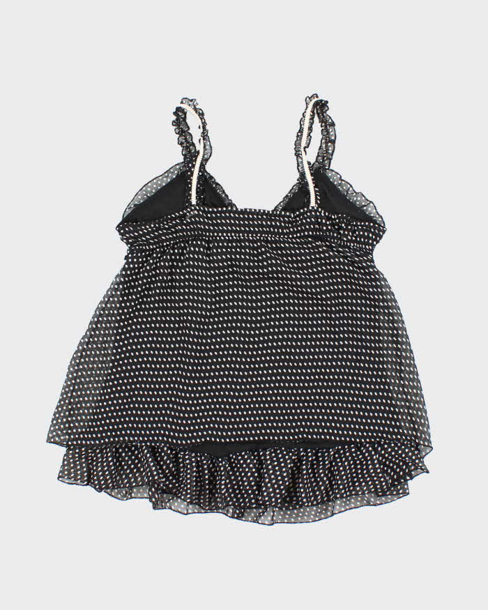 Vintage Y2k 00s Polka Dot Mesh Cami - S