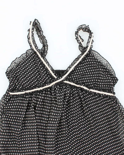 Vintage Y2k 00s Polka Dot Mesh Cami - S
