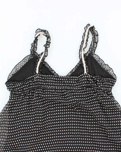 Vintage Y2k 00s Polka Dot Mesh Cami - S