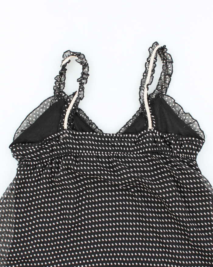 Vintage Y2k 00s Polka Dot Mesh Cami - S