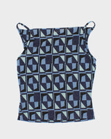 Vintage 90s Garage Sparkly Cowl Neck Top - M
