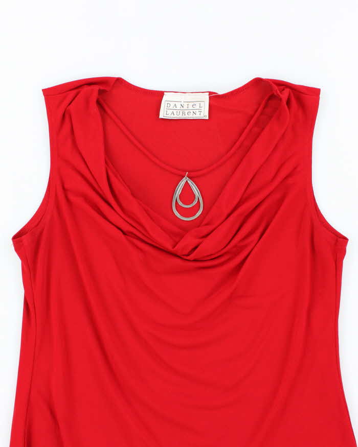 Vintage Y2k 00s Daniel Laurent Cowl Neck Charm Top - M