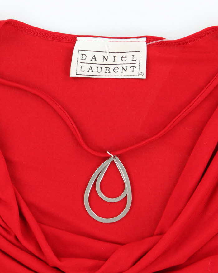 Vintage Y2k 00s Daniel Laurent Cowl Neck Charm Top - M