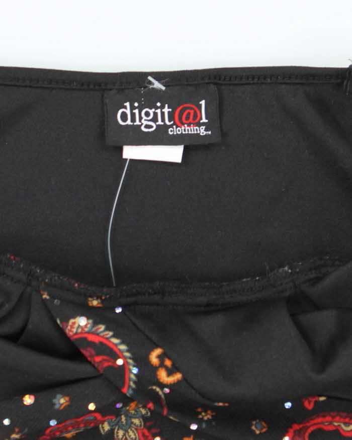 Vintage Y2k 00s Digit@l Paisley Pattern Cami - S